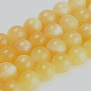 Natural Topaz Jade Beads Strands, Round, 10mm, Hole: 1mm, about 40pcs/Strand, 16 inch(40.64cm)(G-E266-11A-10mm)