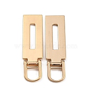 (Defective Closeout Sale: Scratch), Alloy Replacement Zipper Pull Tabs, for Suitcase, Bag, Rectangle, Light Gold, 50x13.5x1.8mm(PALLOY-XCP0002-08LG)