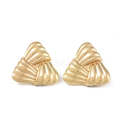 304 Stainless Steel Studs Earrings, Jewely for Women, Golden, Triangle, 28.5x29mm(EJEW-K278-10A-G)