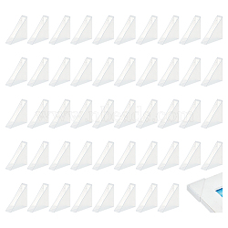 50Pcs Plastic Triangle Corner Protector, Clear, 35.5x35.5x11mm(FIND-NB0005-48C)