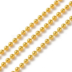 Brass Ball Chains, Long-Lasting Plated, Soldered, Cadmium Free & Nickel Free & Lead Free, Golden, 1.2mm(CHC-XCP0001-40G)