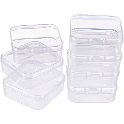 Plastic Bead Storage Containers, Square, Clear, 5.4x5.3x2cm, 18pcs/set(CON-BC0004-52)