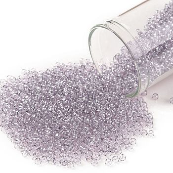 TOHO Round Seed Beads, Japanese Seed Beads, (632) Light Lavender Transparent Luster, 11/0, 2.2mm, Hole: 0.8mm, about 1110pcs/10g