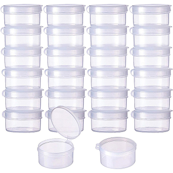 Plastic Bead Containers, Column, Clear, 3.2x1.8cm, capacity: 7ml, 30pcs