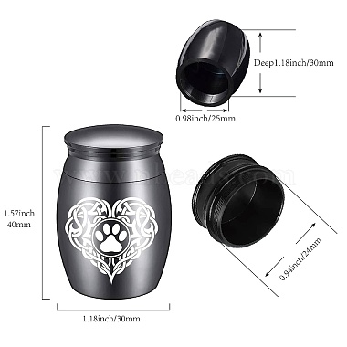 CREATCABIN Stainless Steel Cremation Urn(AJEW-CN0001-89B)-2