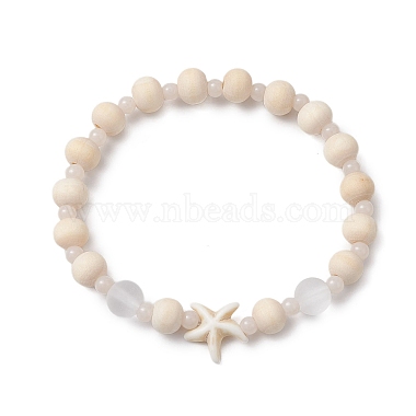 White Starfish Synthetic Turquoise Bracelets