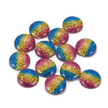 16mm Colorful Half Round Resin Cabochons