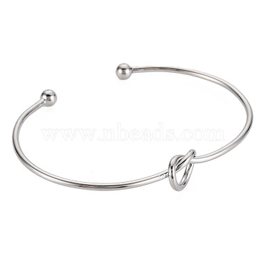 Bracelet manchette en forme de nœud(BJEW-N013-007)-2