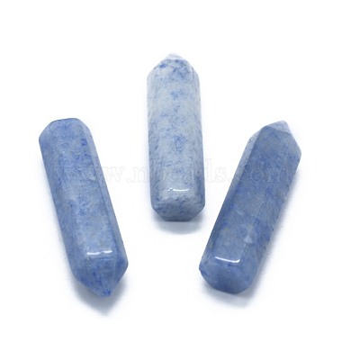 37mm Bullet Blue Aventurine Beads