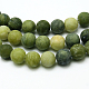Round Frosted Natural TaiWan Jade Bead Strands(X-G-M248-8mm-02)-1