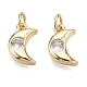 Brass Micro Pave Cubic Zirconia Charms(KK-E068-VB230-A)-1