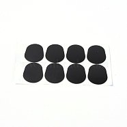 Silicone Drum Dampeners Pads, Drum Silencers, for Musical Instruments, Oval, Black, 27x22x1mm, 8pcs/set(AJEW-WH0188-92A)