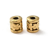 304 Stainless Steel Beads, Column, Real 18K Gold Plated, 7x6.5mm, Hole: 2.8mm(STAS-I203-12G)