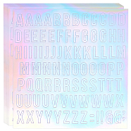 Plastic Laser Stickers,  Self-adhesion Stickers, Letter A~Z, Colorful, 14.1x13x0.02cm, 6sheets/set(DIY-WH0304-261)