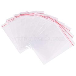 Rectangle Zip Lock Bags, Resealable Bags, Top Seal Thin, Clear, 12x8cm, Unilateral Thickness: 1.2 Mil(0.03mm), about 100pcs/bag(OPP-PH0001-15-8x12cm)