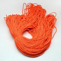 Polyester & Spandex Cord Ropes, 16-Ply, Orange Red, 2mm, about 109.36 yards(100m)/bundle(RCP-R007-356)