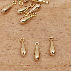 Alloy Pendant, Teardrop, Golden, 19x6mm(PW-WG14167-03)