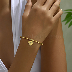 Fashionable Heart with Word Forever Love Stainless Steel Cuff Bangles for Women(CL6006)