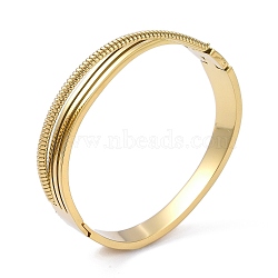 304 Stainless Steel Multi-layer Hinged Bangle for Women, Golden, 1/4x1/2 inch(0.8~1.3cm), Inner Diameter: 2-3/8x2 inch(5.9x5cm)(BJEW-M313-06G)