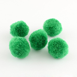 DIY Doll Craft Pom Pom Yarn Pom Pom Balls, Green, 10mm, about 2000pcs/bag(AJEW-S006-10mm-13)