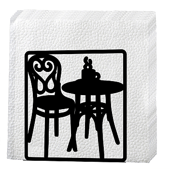 Iron Napkin Holder, Square, Furniture Pattern, 220x90mm