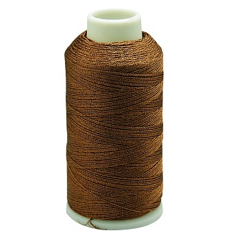 Metallic Thread, Embroidery Thread, 3-Ply, Chocolate, 0.4mm, about 1093.61 yards(1000m)/roll
