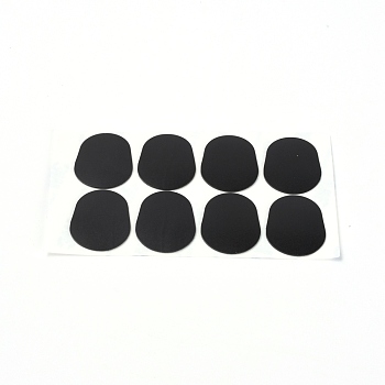 Silicone Drum Dampeners Pads, Drum Silencers, for Musical Instruments, Oval, Black, 27x22x1mm, 8pcs/set