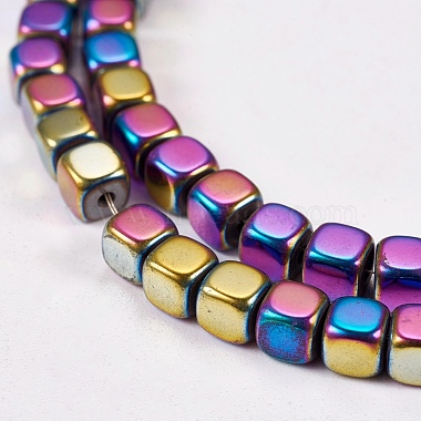 Electroplate Non-magnetic Synthetic Hematite Beads Strands(G-J172-4x4mm-03)-3