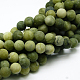 Round Frosted Natural TaiWan Jade Bead Strands(G-M248-12mm-02)-2