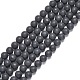 Natural Black Agate Beads Strands(X-G-H1617)-1
