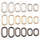 Elite 18Pcs 9 Colors Alloy Spring Gate Rings(AJEW-PH0018-14)-1