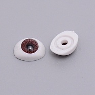 Plastic Doll Craft Eye, for DIY Sewing Craft Dolls Stuffed Toys, Oval, Coconut Brown, 8.5x11x4.5mm(DIY-WH0210-65)