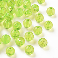 Transparent Acrylic Beads, Round, Yellow Green, 8x7mm, Hole: 2mm, about 1745pcs/500g(MACR-S370-A8mm-729)