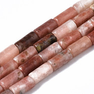 Natural Brecciated Jasper Beads Strands, Column, 5~6x3mm, Hole: 0.8mm, about 59~60pcs/strand, 15.35inch(39cm)(G-S366-085)