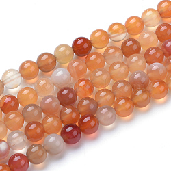 Natural Carnelian Bead Strands, Round, 4mm, Hole: 0.5mm, about 90~93pcs/strand, 15.7 inch(X-G-R411-29-4mm)