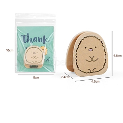 Wood Name Card Holder, Photo Memo Holders, for School Office Supplies, Bear, 48x43x24mm(PW-WG93989-03)