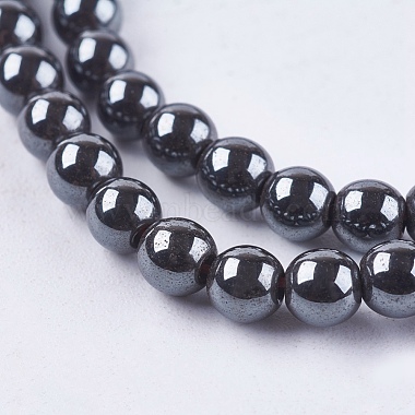 Chapelets de perle en hématite synthétique sans magnétique(X-G-R193-19-4mm)-3