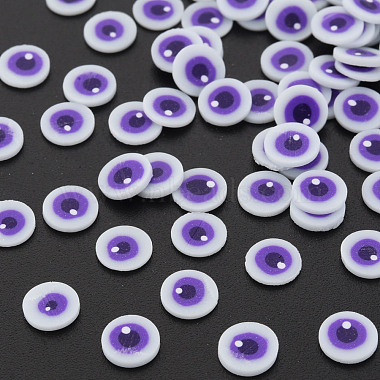 Blue Violet Eye Polymer Clay Cabochons