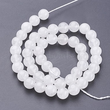 Chapelets de perles de jade blanche naturelle(GSR10mmC138)-3