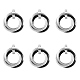 201 Stainless Steel Interlocking Ring Pendants(STAS-SZ0002-61C)-1