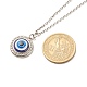 Stainless Steel Evil Eye Pendant Necklace for Women(NJEW-JN03893)-6