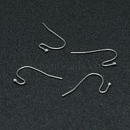 316 Surgical Stainless Steel Earring Hooks, Stainless Steel Color, 22x12x2mm, 21 Gauge, Pin: 0.7mm(STAS-I045-03)