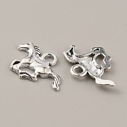 Tibetan Style Alloy Pendants, Horse Charms, Antique Silver, 14x21x2mm, Hole: 2.5mm(FIND-WH0146-25AS)