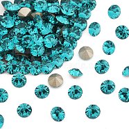 Preciosa&reg MAXIMA Crystal Round Stones, Czech Crystal, Dura Foiling, Round(431 11 615 Chaton), 60230 Blue Zircon, SS45(9.85~10.2mm)(X-PRC-RBSS45-60230)