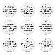 Tibetan Style Alloy Pendants, Quote Pendants, Flat Round with Word, Saying Charms, Lead Free, Antique Silver, 25x1.5mm, Hole: 2mm(TIBE-CJ0001-03-LF)