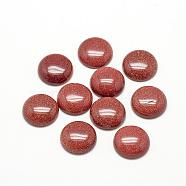 Synthetic Goldstone Cabochons, Half Round/Dome, 8x4mm(G-R416-8mm-47)