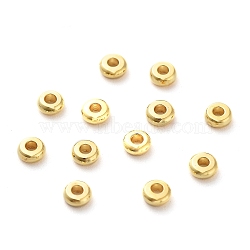 Brass Spacer Beads, Donut, Real 18K Gold Plated, 3x1mm, Hole: 1mm(KK-G479-05G)