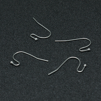 316 Surgical Stainless Steel Earring Hooks, Stainless Steel Color, 22x12x2mm, 21 Gauge, Pin: 0.7mm