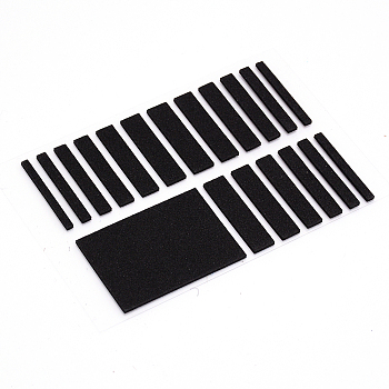 EVA Invisible Ring Size Adjuster Sticker, Black, 12x7.8x0.7cm, 19pcs/sheet
