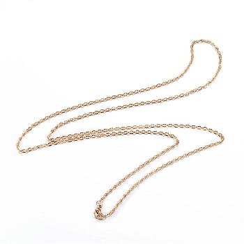 304 Stainless Steel Cable Chain Necklaces, with Lobster Claw Clasps, Golden, 29.53 inch(75cm), 2.5mm